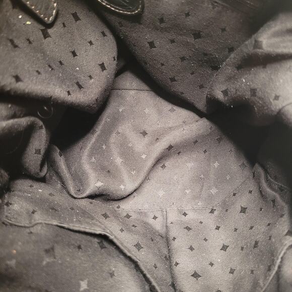 Fossil Crossbody Bag Womens Black Pebbled Leather Zip Pockets Shoulder Boho - Picture 6 of 8